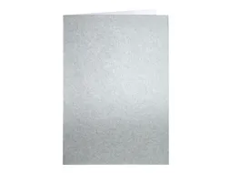Correspondentiekaart Papicolor dubbel 105x148mm metallic zilver pak 6