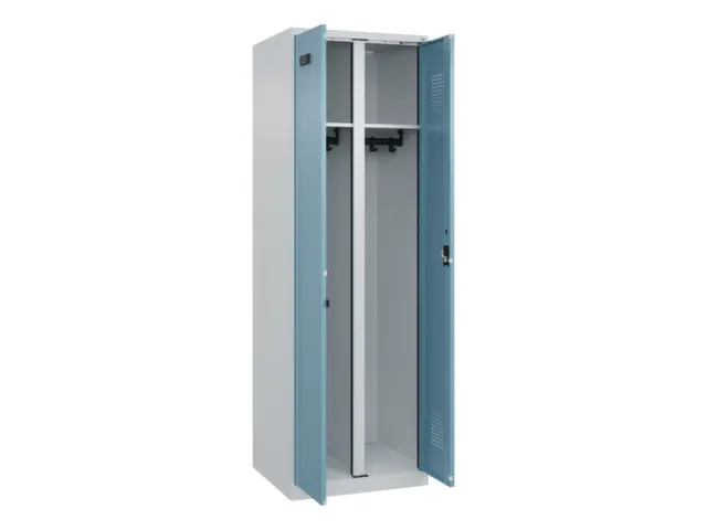 locker voor scheiding van kleding,HxBxD 1850x600x500mm,2vak