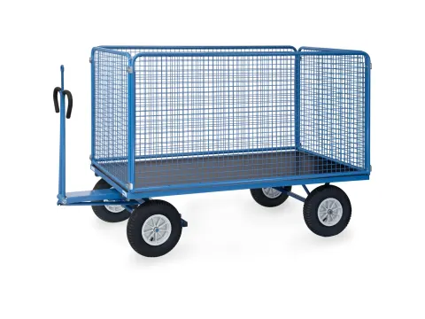 Handtrekwagen Trekoog 6446lz 1250kg 2000x1000mm Draadgaas Luchtbanden