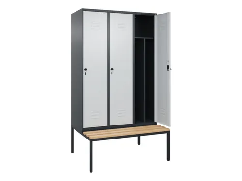 locker voor scheiding van kleding,HxBxD 2120x1200x815mm,3vak
