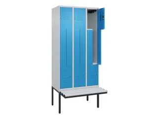 Z-garderobekast,HxBxD 2120x900x815mm,6vak,vak B 300mm,cil.-slot - 2