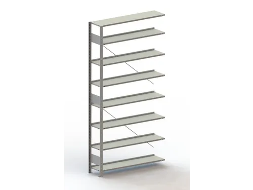 dossierstelling,aanbouwveld,HxBxD 2500x1256x336mm,vaklast 80kg