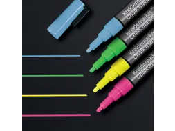 Krijtstift Sigel set 4kleuren ronde punt 1-2 mm