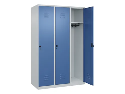 locker,HxBxD 1850x1200x500mm,3vak,vak B 400mm,draaigrendel