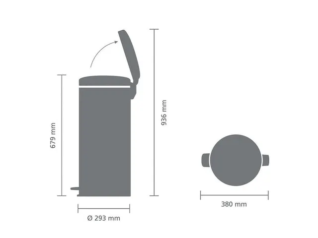 Pedaalemmer newIcon 30 Liter Grijs