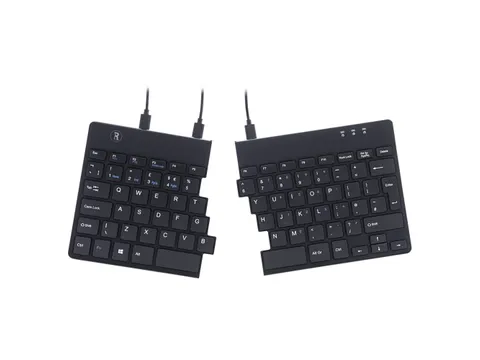 R-Go Split Break Ergonomisch Toetsenbord QWERTY UK zwart, bedraad