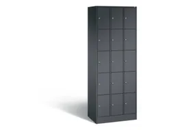 lockerkast 1950x680x480mm 3x5 vakken RAL7016 front RAL7016 sokkel