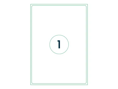 Etiketten Zelfklevend Wit 1 op A4 199.6x289.1mm 1000 Vel