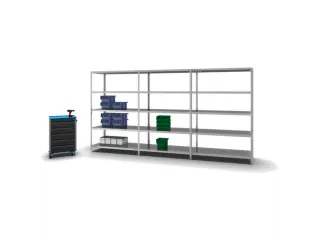 magazijnstelling,grondveld,HxBxD 2000x1300x600mm,vaklast 200kg - 3