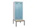 locker met bank,voor scheiding van kleding,HxBxD 2120x800x815mm,2vak
