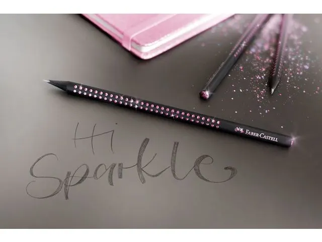 Crayon Faber-Castell graphite Grip Sparkle Midnight rose