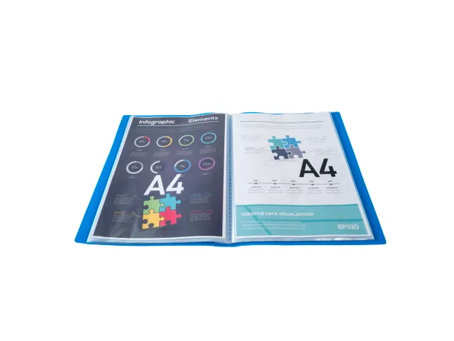 Protège-documents en polypropylène souple OPAK 80 vues - A4 - Bleu c