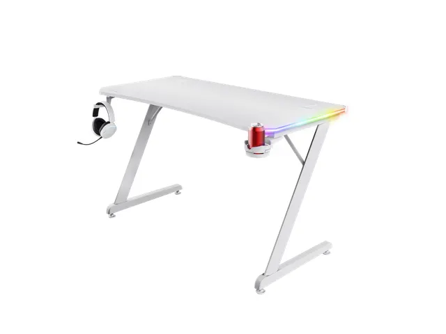 GXT 709W LUMINUS RGB-led Gaming Desk Wit 120x60x74cm