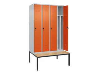locker voor scheiding van kleding,HxBxD 2120x1200x815mm,4vak - 2