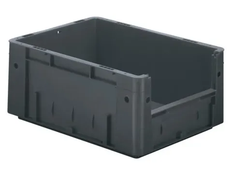 Euronorm Stapelkrat Grijs 175x400x300mm 14.5l Gesloten Grijpopening