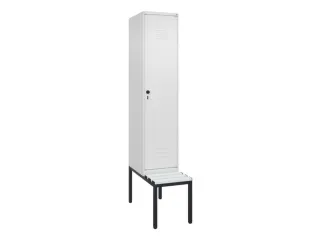locker met bank,HxBxD 2120x400x815mm,1vak,vak B 400mm,draaigrendel - 1