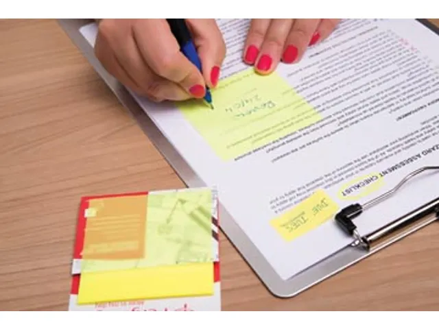 Memoblok Transparante Notes, Ft 76x76mm, 50 Vel, Geel