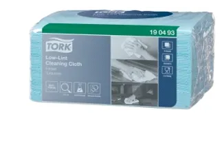 Tork 190493 Low-lint Reinigingsdoek W8 Folded Turquoise - 1