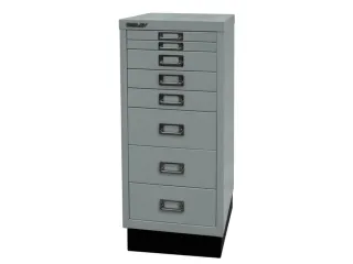 kantoor-ladekast HxBxD 670x279x380mm 8 laden romp zilverkleurig staal - 3