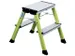 marchepied pliant roulant,alu,vert,estrade HxP 0,45x200m,2x2marches