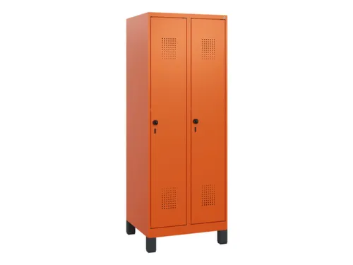 schoollocker,HxBxD 1630x600x500mm,2vak,vak B 300mm,draaigrendel,voeten