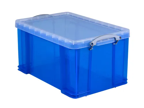 Opbergbox Really Useful 48 liter 600x400x315mm transparant blauw