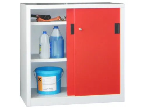 Schuifdeurkast Hxbxd 1000x1000x500mm 2 Oh Ral7035 Front Ral3000