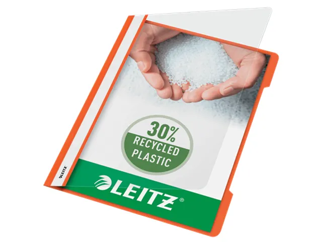 Snelhechter Leitz 4191 standaard A4 oranje 30% gerecycled plastic
