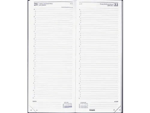 Agenda 2027 Brepols Saturnus Lima 1dag/1pagina blauw
