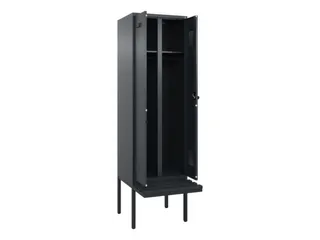 locker met bank,voor scheiding van kleding,HxBxD 2120x600x815mm,2vak - 1