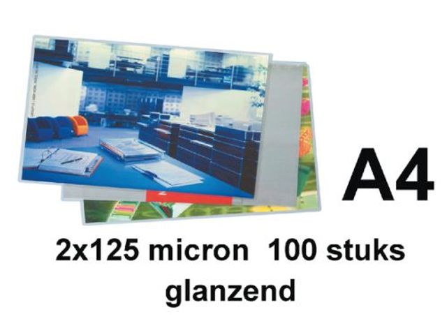 Lamineerhoes A4 125 micron 100 stuks | LamineermachineShop.nl
