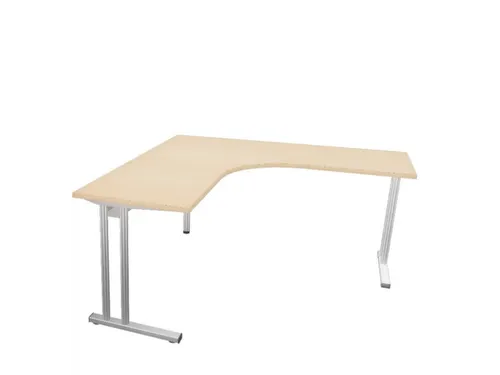 bureau in vrije vorm,HxBxD 740x1600x1600mm,vrije vorm,NE-esdoorn