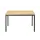 OUTLET Tafel Vierkant 140x70 Cm Rechthoekig Frame Zwart Blad Beuk