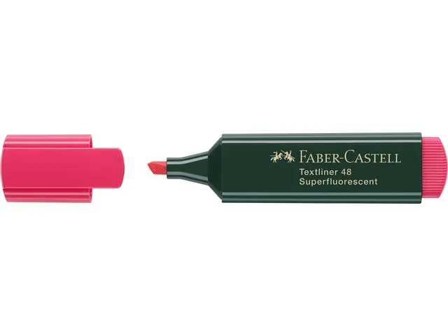 Markeerstift Faber-Castell neon 48 rood
