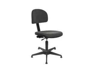 Esd Werkplaatsstoel Glijders Voetkruis Stof Antraciet 420-550mm - 1
