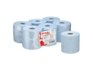 Poetsrol WypAll L10 1-laags 19,5x304m 800vel blauw 7255 - 2