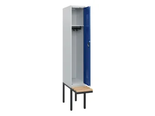 locker met bank,HxBxD 1950x300x815mm,1vak,vak B 300mm,cilinderslot - 1