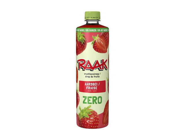 Siroop RAAK aardbei zero sugar 750ml
