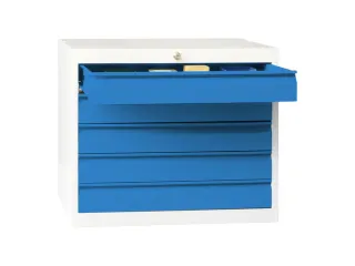 ladekast HxBxD 600x715x600mm 5laden slot RAL7035 front RAL5012 - 2