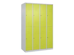 dubbeldekse locker,HxBxD 1850x1200x500mm,4x2vak.,vak B 300mm,cil.-slot