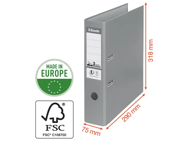 Ordner Esselte Vivida A4 75mm PP geel