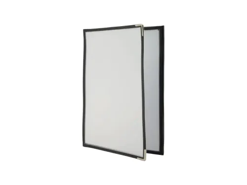 Menukaart Securit A4 3-delig voor 6 pagina's transparant 3 stuks