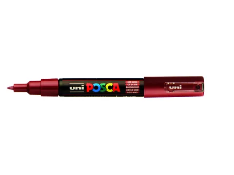 Verfstift Posca PC1MC Extra Fijne punt 0,7-1,0mm wijnrood