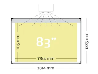 Projectiebord Extraflat 128x201cm 16:10 mat wit finger touch - 2