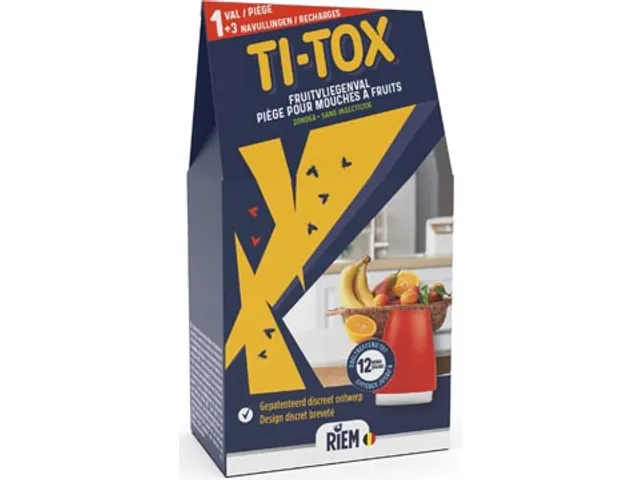 Ti-Tox Fruitvliegenval 1 Val + 3 Navullingen