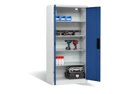 acculaadkast 1950x930x500mm 5stekkerdozen 230V cil.-slot front RAL5010