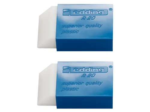 Gum edding R20 met kunststof blauwen houder 2 stuks