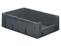 Euronorm Stapelkrat Grijs 175x600x400mm 31l Gesloten Grijpopening