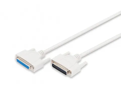 Datatransfer verlengkabel D-Sub25 mannelijk/vrouwelijk 2m gegoten