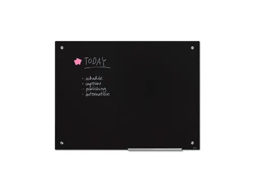 Scritto Glasbord Zwart 90x120 cm met stift